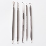 Blackhead Remover Set Manufacturer - Hot Sale All Silver Stainless Steel 5pcs Set with Metal Case
