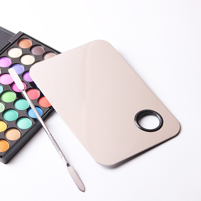 Makeup Palette Set Factory - Low MOQ Square Shape Stainless Steel Cosmetic Mixing Set