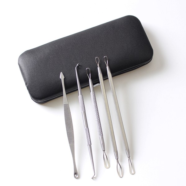 Acne Removal Kit Manufacturer - Low MOQ Durability Stainless Steel Built-in Mirror Blackhead Kit