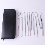 牙科工具套装源头工厂-独特设计不锈钢刮治器牙齿护理卫生套装