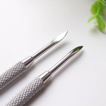 Nail Cleaner Manufacturer - Professional Stainless Steel Cuticle Pusher 2 in 1 Tool