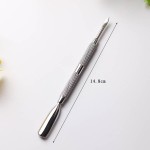 Nail Cleaner Manufacturer - Professional Stainless Steel Cuticle Pusher 2 in 1 Tool