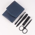 美甲套装生产商-可定制4件黑粉色厂家价格不锈钢工具