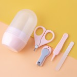 婴儿指甲护理套装源头工厂-定制贴牌4件安全工具含熊盒