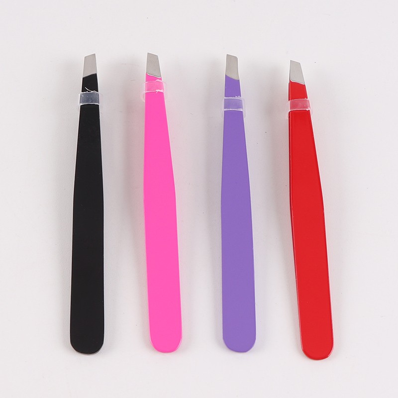Custom Tweezers Manufacturer - Low MOQ Quality Customized Color Stainless Steel Eyebrow Eyelash Tweezers
