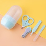 婴儿指甲护理套装源头工厂-定制贴牌4件安全工具含熊盒