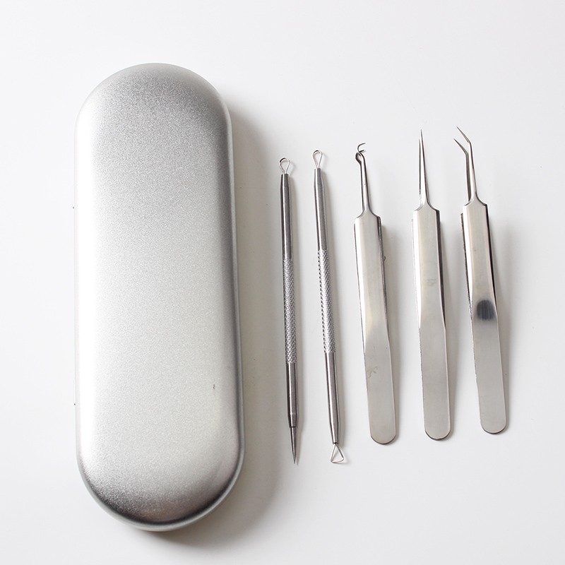 Blackhead Extractor Factory - Hot Sale 5pcs Professional Practical Acne Tweezers Tool