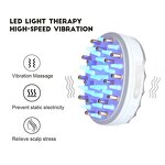 Scalp Massager Manufacturer - Advanced LED Red & Blue Light Therapy Electric Hair Growth Tool with Plastic Handle for Home Use
