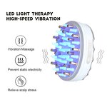 Anti Hair Loss Comb Manufacturer - Home Vibration with LED Lights Therapy Red Blue Light EMS Micro Current Electric Hair