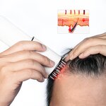 Scalp Massager Comb Manufacturer - Red Light Therapy EMS Micro-current Vibration Scalp Oil Applicator for Hair Growth