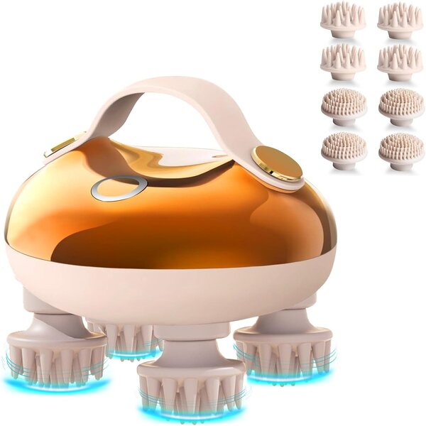 Head Massage Machine Manufacturer - New Trend Silicone Scalp Massager Tools Head Spa Electric with Red Light