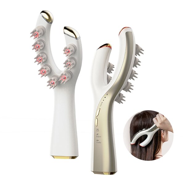 Anti Loss Hair Growth Comb Manufacturer - Factory Ems Massager Machine Silicone Head Massage Brush