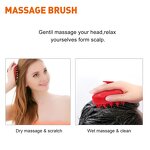 ABS Scalp Care Shampoo Brush - Professional Soft Silicone Hair Massager Tool