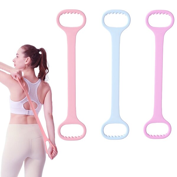 Silicone Yoga Stretch Bands - Custom Elastic Resistance Loop Exercise Tool