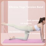 Silicone Yoga Stretching Strap - Custom Color Resistance Loop Exercise Band