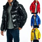 Men's Puffer Jacket - 2025 Custom Plus Size Fur Down Bubble Windbreaker