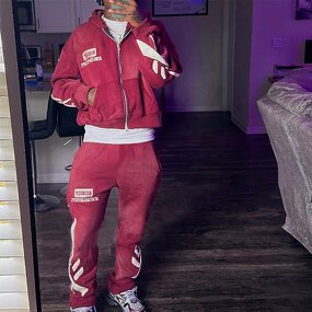 Unisex Tracksuit Set - Custom Print Essential Acid Washed Sweat Suit