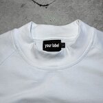 Men's Cropped T-Shirt - Custom Silk Screen Print Y2K White Cotton Tee