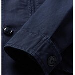 Men's Canvas Jacket - Vintage Japanese Oil Field Winter Navy Work Coat