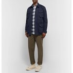 Men's Canvas Jacket - Vintage Japanese Oil Field Winter Navy Work Coat