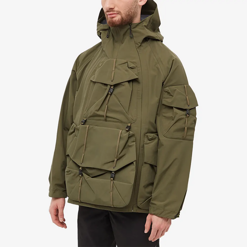 Men's Windbreaker Jacket - Spring Waterproof Pocket Hiking Outdoor Coat