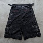 Men's Cargo Jorts - Unisex Low-Rise Rhinestone Camo Streetwear Shorts