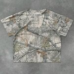 Men's Oversized T-Shirt - Custom Camouflage Acid Wash Vintage Cotton Tee