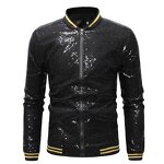 Men's Sequin Jacket - Full Customize Football Mardi Gras Sparkly Outerwear