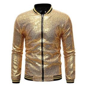Men's Sequin Jacket - Full Customize Football Mardi Gras Sparkly Outerwear