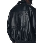 Men's Leather Jacket - Custom 90s Motorcycle Letterman Varsity PU Coat