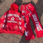 Unisex Pullover Hoodie - Custom Screen Print Acid Wash Winter Streetwear