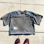 Men's Cropped T-Shirt - Wholesale Organic Cotton Acid Wash Streetwear Tee