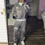 Unisex Tracksuit Set - Custom Print Essential Acid Washed Sweat Suit