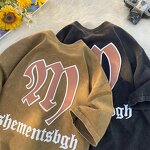 Men's Oversized T-Shirt - Custom Puff Print Acid Wash Drop Shoulder Tee