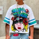 Men's Cropped T-Shirt - Custom Dtg Print Boxy Round Neck Cotton Tee