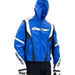 Men's Leather Jacket - Custom Blue Real Leather Quilted Motorcycle Coat