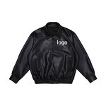 Men's Leather Jacket - Custom 90s Motorcycle Letterman Varsity PU Coat