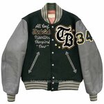 Men's Varsity Jacket - OEM Chenille Patch Leather Sleeve Letterman Coat