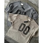 Men's Boxy T-Shirt - Custom Knitted Cotton Vintage Retro Sports Jersey