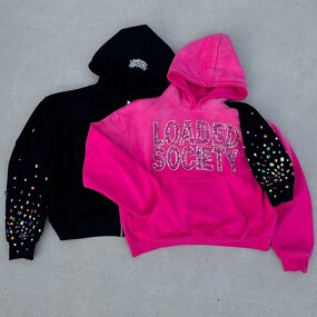 Unisex Fleece Hoodies - Winter Custom Letter Rhinestone Heavyweight Tops