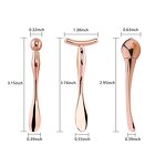 Cosmetic Spatula - Luxury Gold Colored Metal Eye Face Cream Mixing Spoon