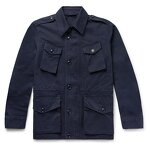 Men's Canvas Jacket - Vintage Japanese Oil Field Winter Navy Work Coat