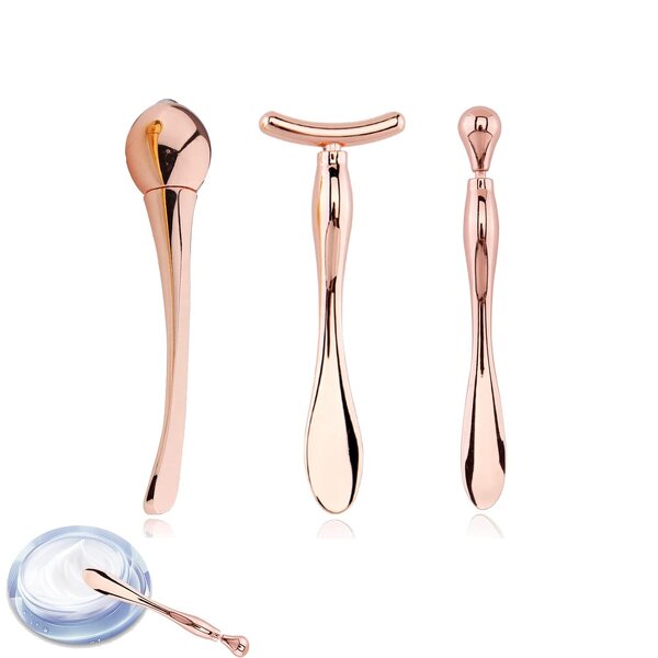 Cosmetic Spatula - Luxury Gold Colored Metal Eye Face Cream Mixing Spoon