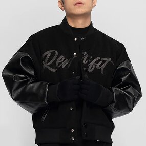 Men's Leather Jacket - OEM High Quality Embroidery Motorcycle Streetwear Coat