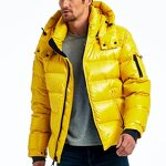 Men's Puffer Jacket - 2025 Custom Plus Size Fur Down Bubble Windbreaker