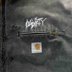 Unisex Zip Up Hoodie - Winter Acid Wash Oversize Distressed Black Sweatshirt