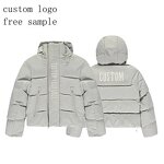 Men's Puffer Jacket - Custom Logo Hooded Thick Short Winter Down Coat