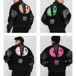 Men's Leather Jacket - OEM High Quality Embroidery Motorcycle Streetwear Coat