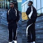 Men's Windbreaker Tracksuit - Luxury Reflective Nylon Winter Streetwear