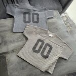 Men's Boxy T-Shirt - Custom Knitted Cotton Vintage Retro Sports Jersey